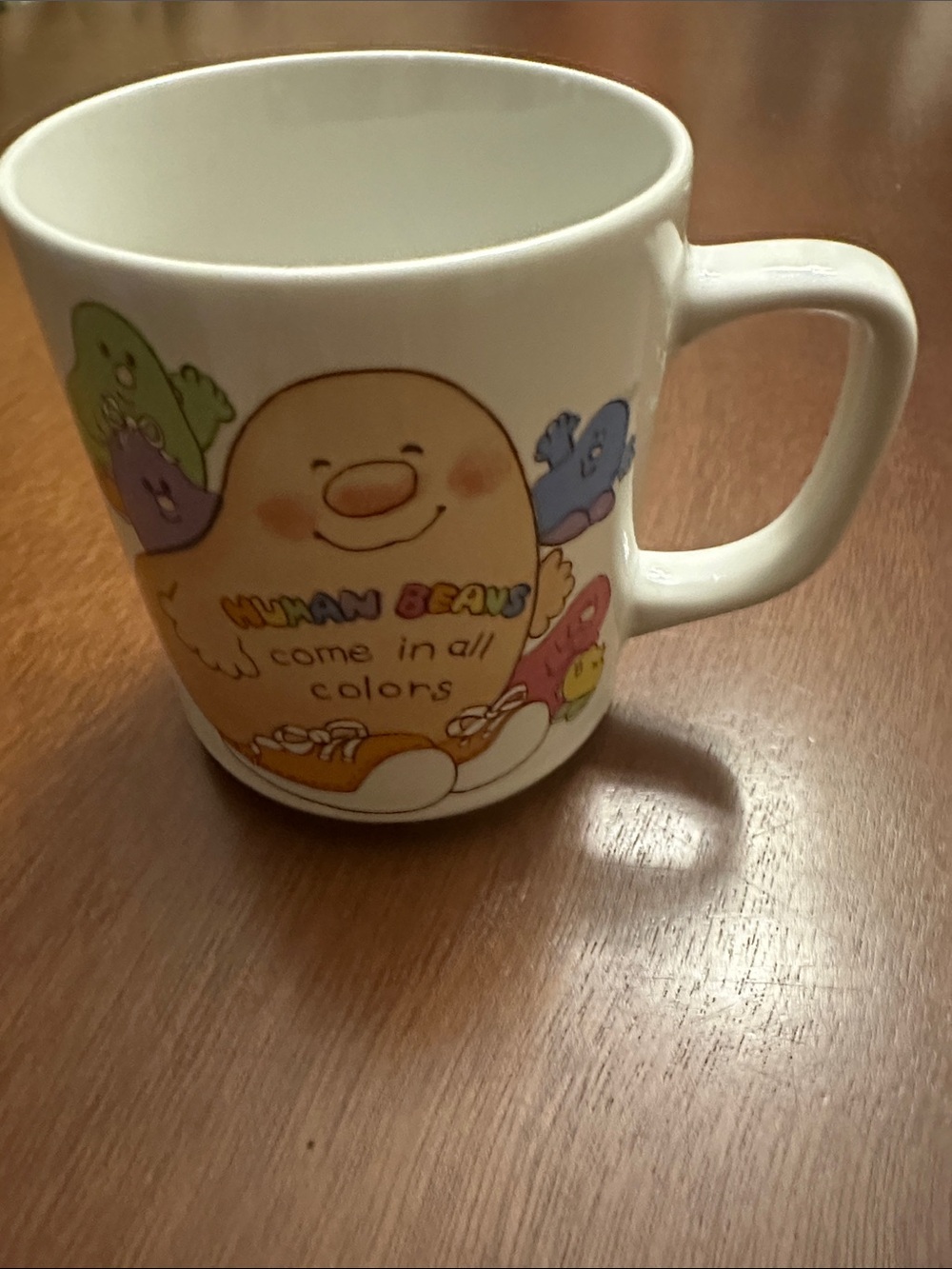 1981 Enesco Human Beans Come in All ColorsCeramic Mug